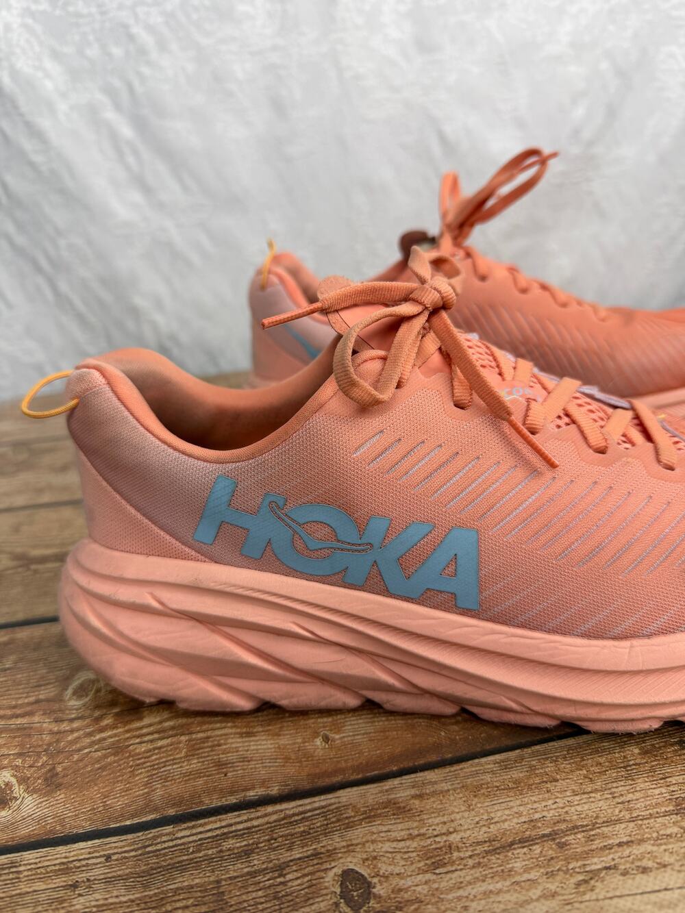 HOKA Women's Running Shoes Size 10 Coral Pink Orange Light Athletic Sneaker